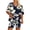 Black-2, variant on ZToonmas Women's Plus Size V Neck Short Sleeve Vintage Print Top and Elastic High Waist Bike Shorts 2 Piece Casual Loungewear Set