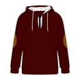 thumbnail image 4 of BiZtdJrK 1/4 Zip Hooded Sweatshirt Mens Fleece Lined Pullover Hoodie Lightweight Oversized Drawstring Sweatshirts with Kangaroo Pocket, Wine, S, 4 of 8