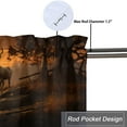 thumbnail image 5 of Fall Deer Forest Kitchen Valance Curtain Rod Pocket Wildlife Animal Elk Trees Autumn Hunting Lodge Thermal Insulated Room Darkening Curtain for Dinning Room 54 by 18 in, 1 Panel, 5 of 6