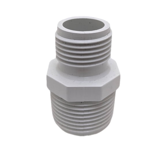 Van Enterprises PVC Garden Hose Adapter (1" NPT x 3/4" GHT) For Rain Barrel, Water Tank, and Aquarium