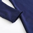thumbnail image 4 of Zwiiyzr 2025 3-12Y Kids Girl Dress Cute Solid Color Long Sleeve Stretchy A Line Dress Navy, 4 of 9