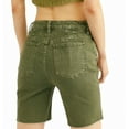 thumbnail image 2 of FREE PEOPLE $78 Womens New 0123 Green Cut Off Casual Short 26 Waist B+B, 2 of 3