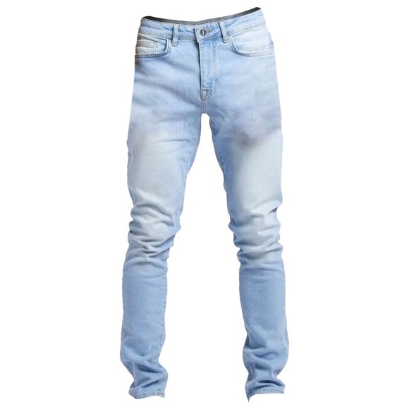 Pantalones casuales Cagnkofi para hombre, ajustados, elásticos, rotos, de pierna cónica, ligeros, ajustados, con botones