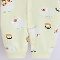 thumbnail image 4 of Busydd Baby Boys Girls Cotton Rompers V Neck Long Sleeve Infant Clothes Cute Print Button Down Toddler Romper Jumpsuits Unisex Newborn Baby Girl Clothes 0-12 Months, 4 of 4