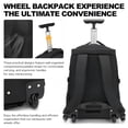 thumbnail image 3 of Mochila con ruedas Boavan, resistente al agua, 45 L, 17 pulgadas, negra, 3 of 6