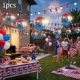 thumbnail image 1 of Ohmyroo Patriotic Gradient Mirror Ball Hanging Decor 20 cm, 1 of 6