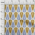 thumbnail image 1 of oneOone Silk Tabby Dark Mustard Fabric Leaves Block Sewing Craft Projects Fabric Prints By Yard 42 Inch Wide, 1 of 4
