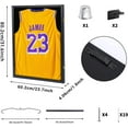 thumbnail image 3 of Shadow Box Frame, Jersey Frame, Display Case, Jersey Display Extra Large Frame 32’’ x 24’’ with Locks, Hangers, Velvet Pinboard, and Wall Mount for Jersey and Uniform (Set of 2), 3 of 6