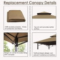 thumbnail image 4 of Lona de Repuesto para Toldo de Gazebo para Parrilla Hugline 5x8 L-GG001PST-F, 4 of 5