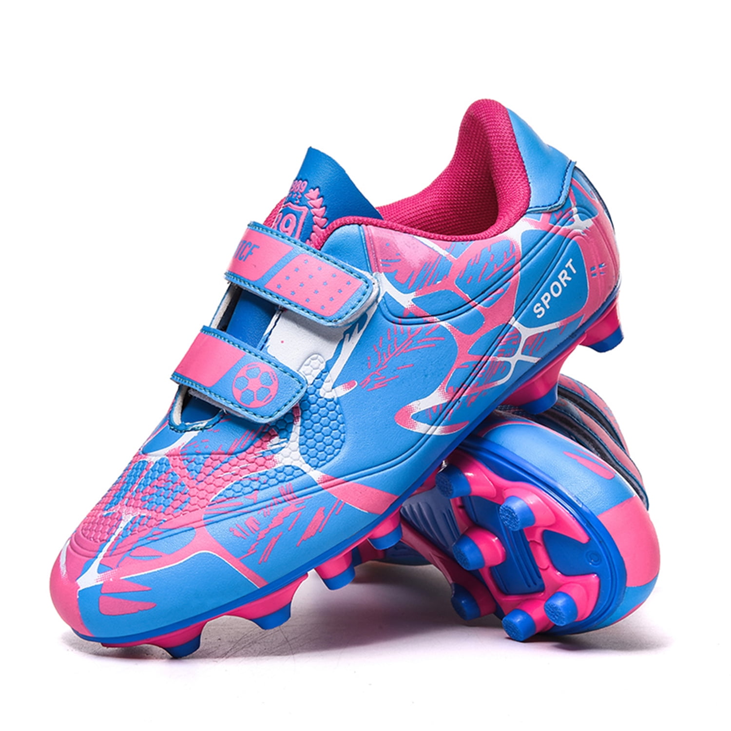 Kids Athletic Football Cleats Turf Soccer Shoes with Hook Loop Breathable Non slip for Little Big Kid Walmart