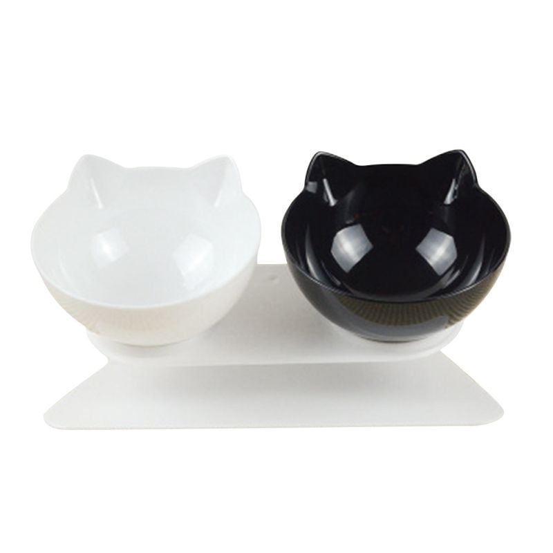 black and white cat bowls