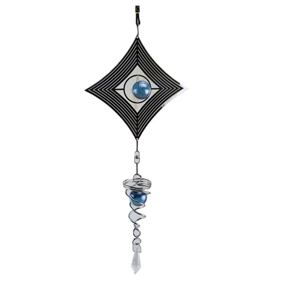 Youkk Spiral Rotating Crystal Ball Window Garden Decoration Wind Chimes Wind Chimes Home Garden Decoration Metal Wall Hanging Windchime