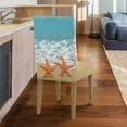 thumbnail image 5 of Xoenoiee Beach Starfish Print Dining Room Chair Covers, Stretch Jacquard Parsons Chair Slipcovers Removable Washable Kitchen Chair Protector Cover for Dining Room, Hotel, Ceremony, 1 Set, 5 of 7