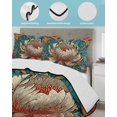 thumbnail image 3 of Full Size Quilt Bedding Set, William Morris Plant Floral Reversible Summer Quilt 3 Pieces, Retro Lotus Flower Leaves Lightweight Bedspreads Coverlets with 2 Pillow Shams for All Seasons, 3 of 5
