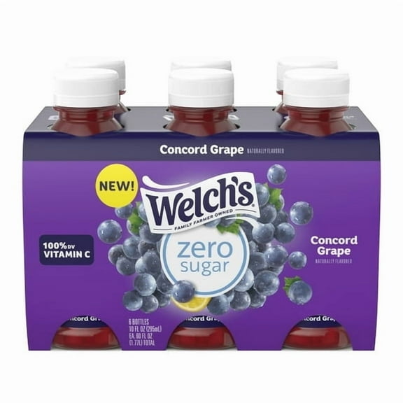 WELCH'S 10 FL OZ ZERO SUGAR DRINK - CONCORD GRAPE