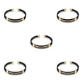 thumbnail image 1 of Qarigey estirable de acero inoxidable ajustable multicapa Cable trenzado mano abierta cadena brazaletes joyería oro negro Type2 NO2, 1 of 6