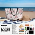 thumbnail image 5 of Xecao Rose Flowers for versatile beach bag for women includes zipper pockets and waterproof material, ideal for vacations and adventures., 5 of 7
