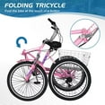 thumbnail image 6 of NAIZEA Adult Folding Tricycles, 7 Speed Folding Adult Trikes, 20 24 26 Inch 3 Wheel Bikes with Large Size Basket, Foldable Tricycle for Adults, Women, Men, Seniors, 6 of 9