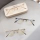 thumbnail image 5 of Monturas de gafas para miopía sin montura Monturas de gafas irregulares personalizadas para mujer Gafas antiluz azul, 5 of 6