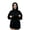 H6-Black, variant on CAUYDY Fuzzy Pet Pouch Hoodie for Women with Large Front Pocket Long Sleeve Sweatshirt Animal Carrier Cold Weather Wear Yellow Sizes L