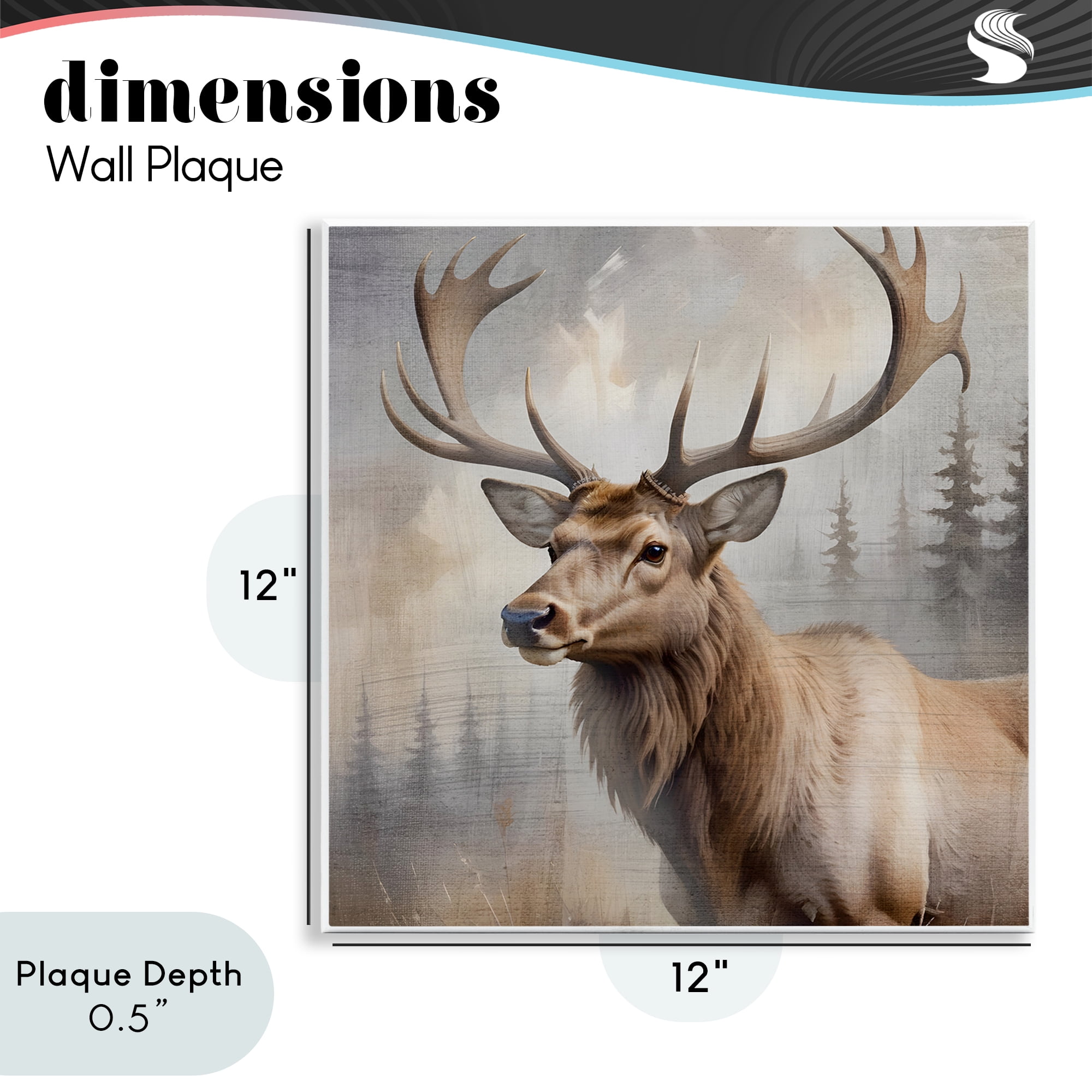 Stupell Industries Graceful Forest Stag Wall Plaque Art, design by Susan Arnot