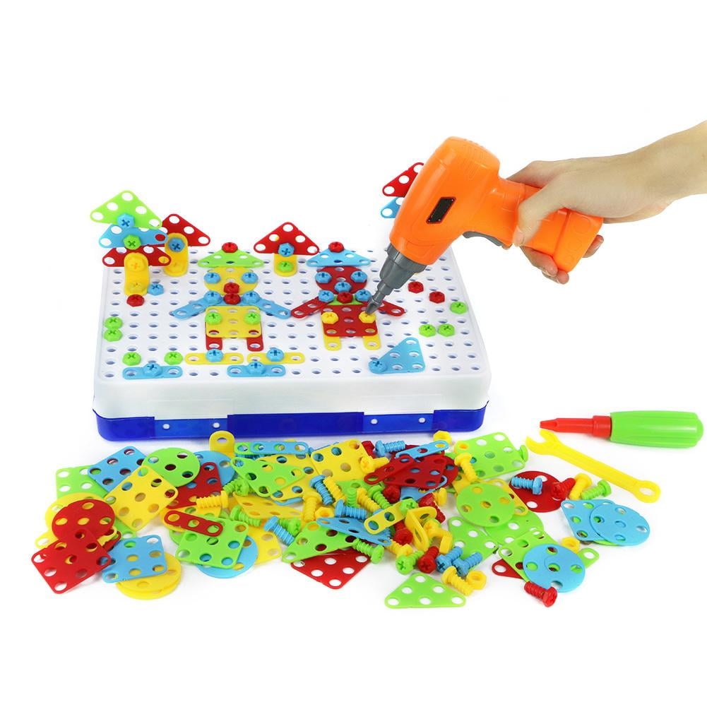 construction toys Perceuse électrique Puzzle Jouet Soka pour 3 4 5 6 ans enfants 