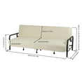 thumbnail image 2 of BSHTI 78" Linen Futon Sofa Bed – Convertible Couch with Adjustable Backrest, Soft Breathable Fabric, Metal Frame, Space-Saving for Apartment Living Room Small Space，Beige, 2 of 10