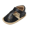 thumbnail image 2 of Aayomet Out For 324M Single Hollow Walkers Summer Toddler Shoes Girls Shoes Sandals First Flat Girls Flip Flops Size 5,Black 8.5, 2 of 4