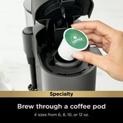 Ninja Pods & Grounds Specialty Single-Serve Coffee Maker, K-Cup Pod Compatible, 4 Brew Styles, PB050, Gray