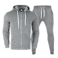 thumbnail image 2 of Mens Tracksuits 2025 Fall Winter Long Sleeve Zip Up Hoodie and Sweatpants Joggers Set Plain Tracksuit, 2 of 6