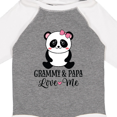 thumbnail image 4 of Inktastic Grammy and Papa with Panda for Grandchild Girls Long Sleeve Baby Bodysuit, 4 of 5