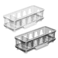 thumbnail image 4 of BUYISI Sink Drain Rack Sponge Holder Kitchen Storage Organiser with Drain Tray Black, 4 of 8