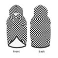 thumbnail image 2 of Dog Hoodie Pet Clothes Black Checkered Sweater Sweatshirts Pullover Coat for Large Medium Dogs Medium, 2 of 7