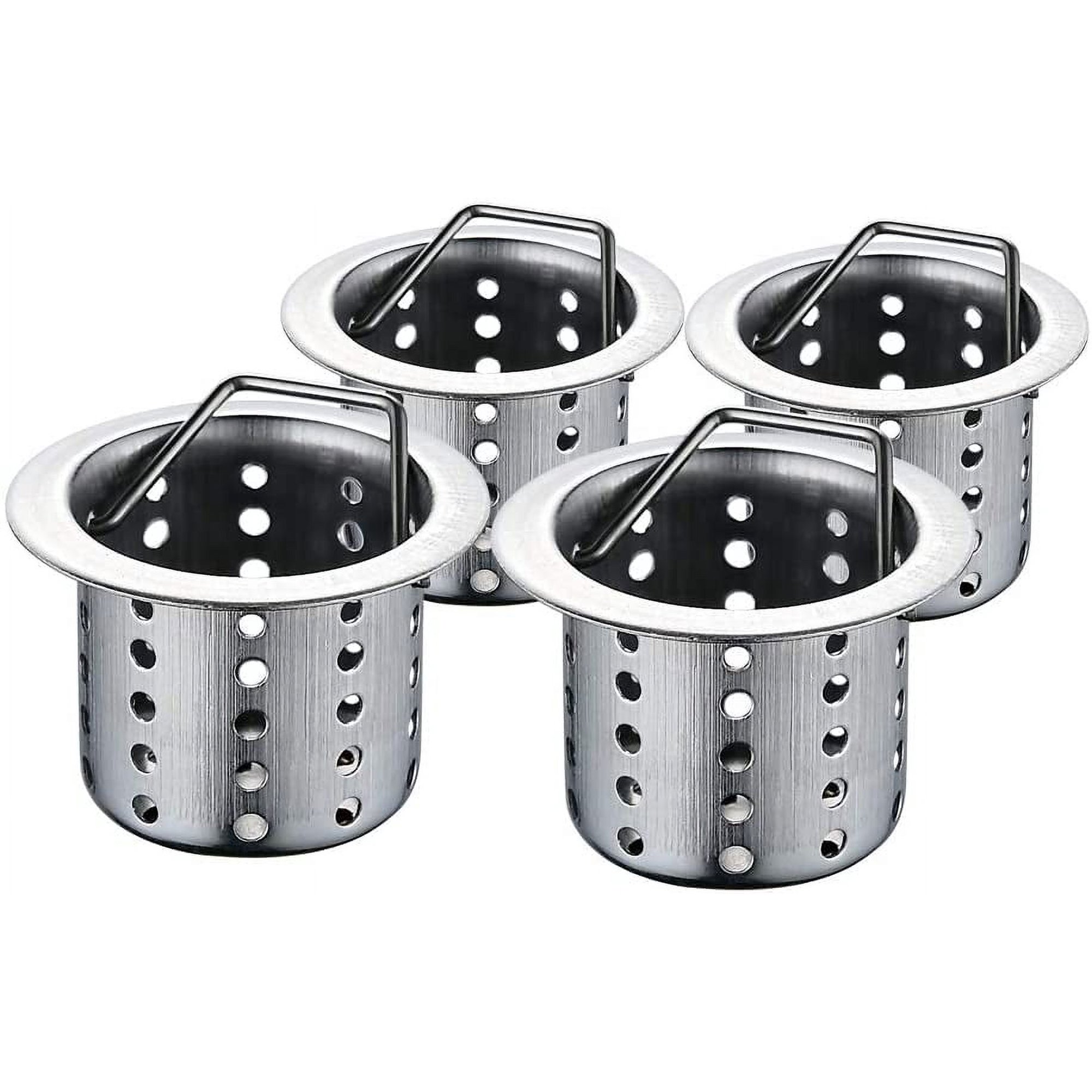 Lot De 3 Filtres D'Évier En Acier Inoxydable - Attrape-Cheveux Pour Douche, Lavabo, Baignoire - Diamètre 4,3 Cm