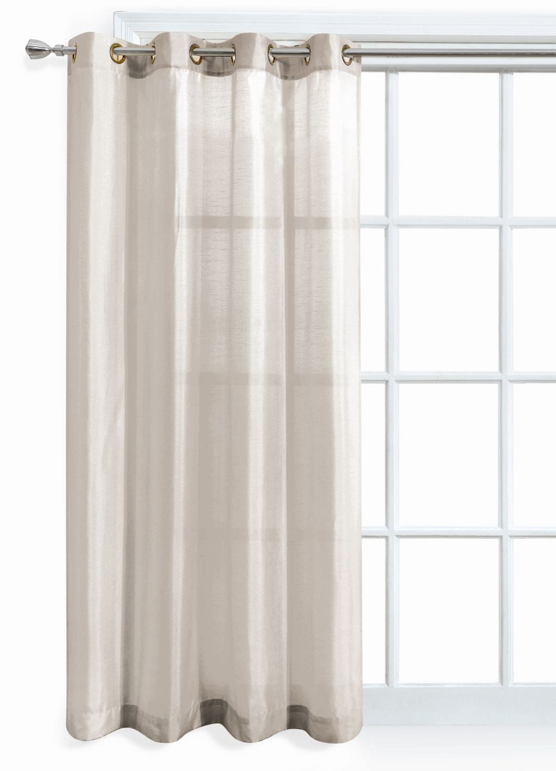 Mainstays Faux Silk Ivory Window Panel