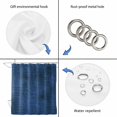 thumbnail image 3 of Dark Blue Shower Curtain Set - Extra Long 72" x 96" Washable Bathtub Curtain with 12 Hooks, Farmhouse Linen Texture Waterproof Fabric Stall Shower Curtains for Bathroom/Bathtub Décor, 3 of 8