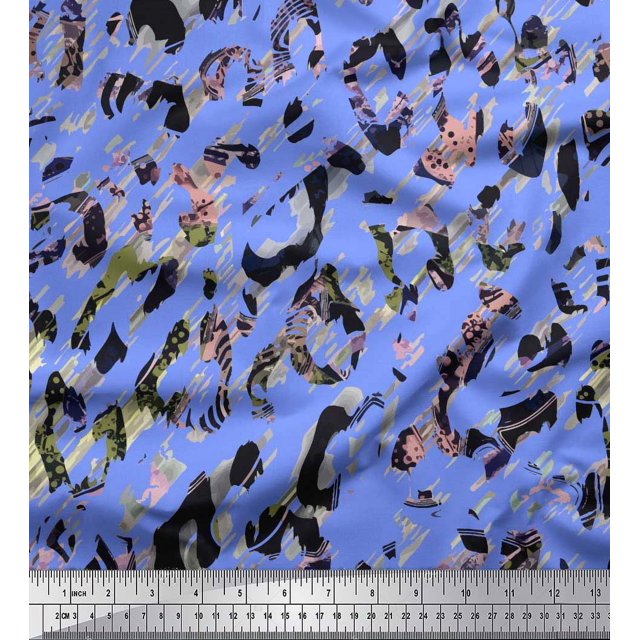 Soimoi Poly Georgette Fabric Animal Skin Texture Fabric Prints By Yard 52 Inch Wide