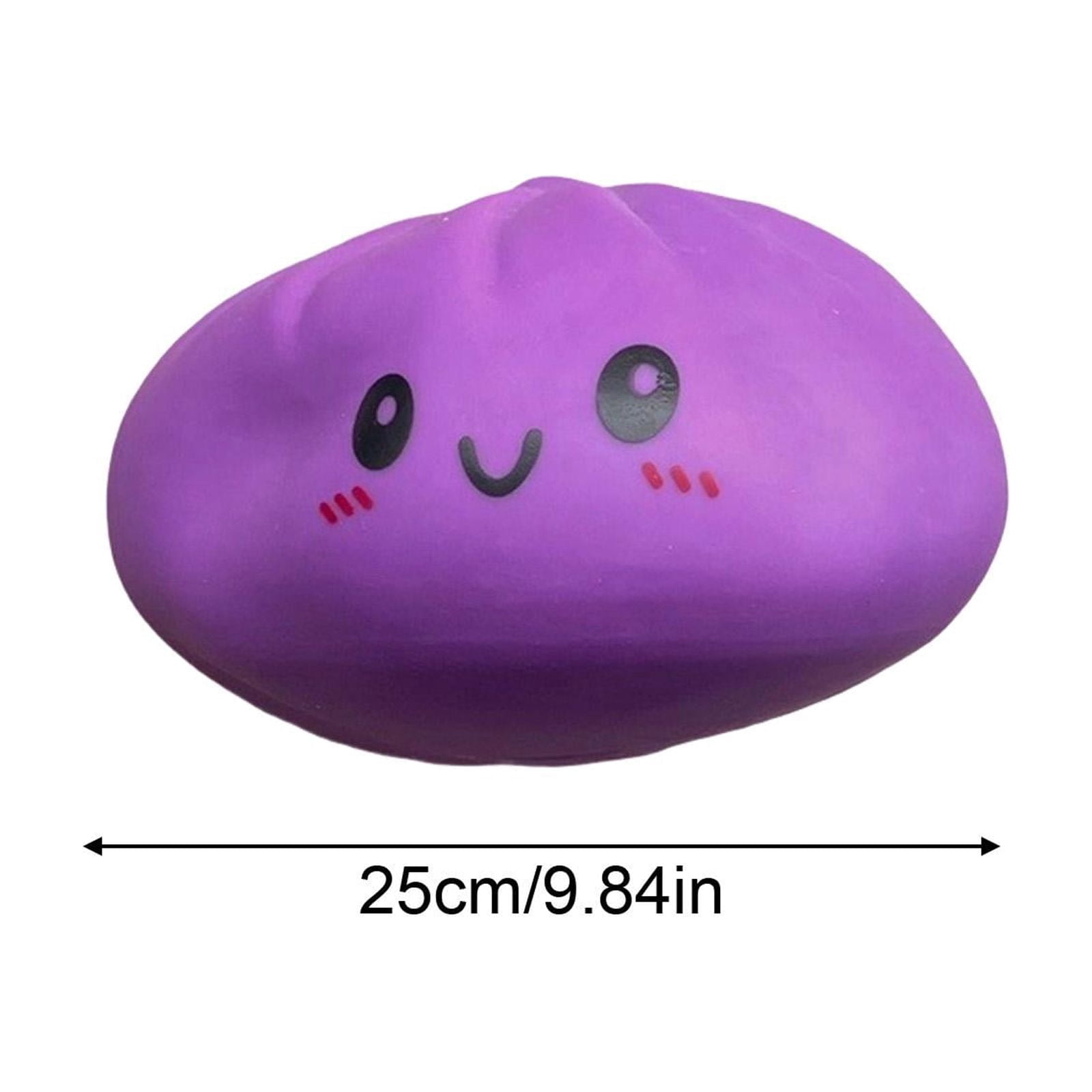 Squeeze Stress Toys, Squeeze Dumpling Squeeze Toys Relaxation, Jumbo Squeeze Toys 10 Inch, Sensory Squeeze Toys, Soft Stretchy Material, Cute Smiling Purple Design for Gentle