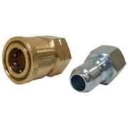 Ultimate Washer 3/8 Quick Connect Pressure Washer Male and Female Hose Adapter Set (1), Max Pressure 5000 PSI Rating
