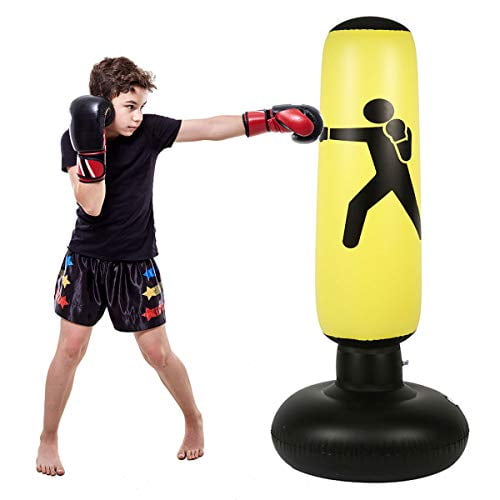 Stand Punching Bag  Boxing Training Fitness Kids Punch Inflatable Tower Home Gym 