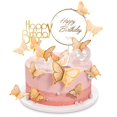 thumbnail image 1 of Decoración para tartas LANGPA Butterfly con adorno de feliz cumpleaños, 1 of 6