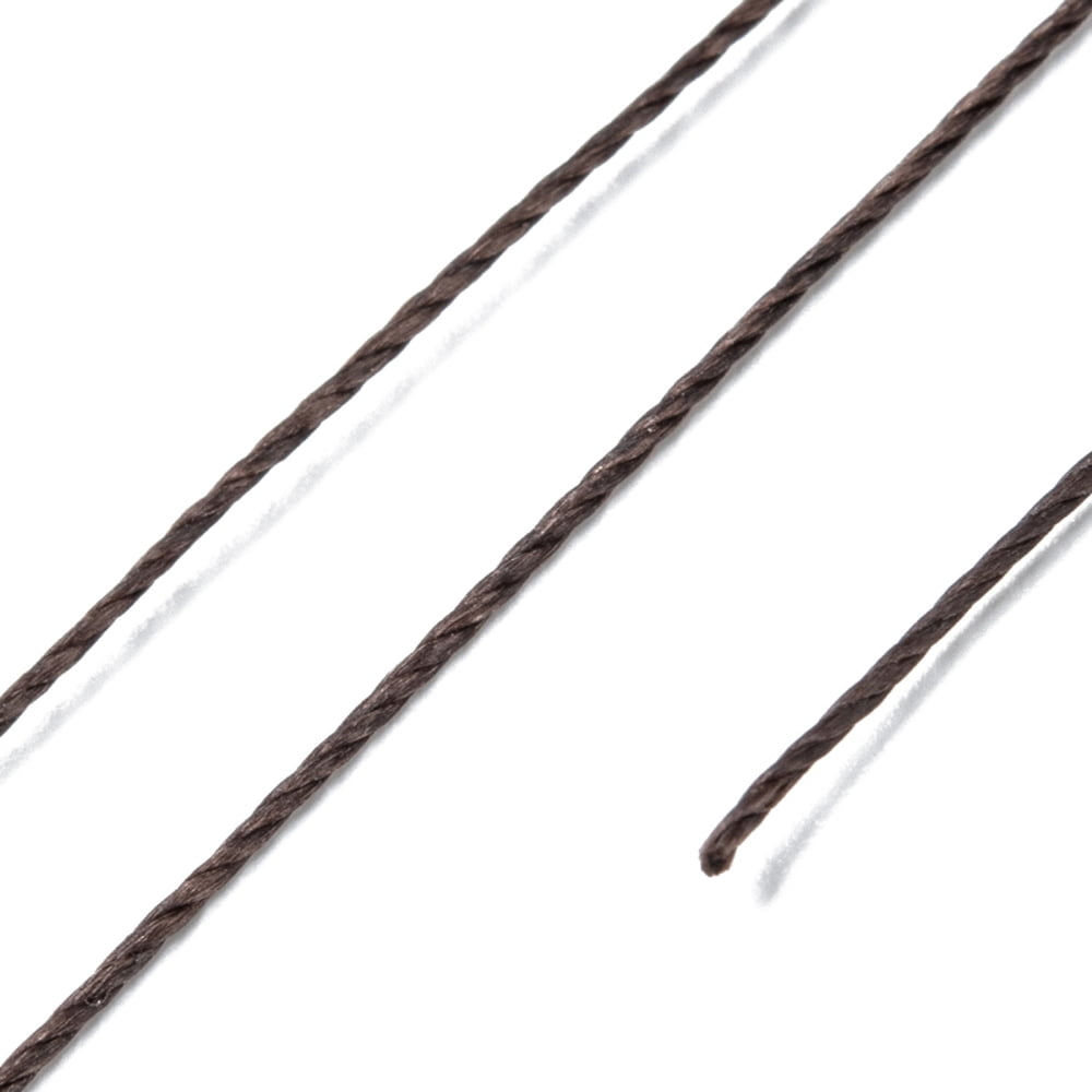 5rolls Round Waxed Polyester Thread String Micro Macrame Cord Twisted Cord for Leather Sewing Stitching Dark Coffee 0.55mm about 131.23 yards(120m)/roll