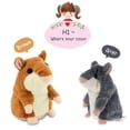 thumbnail image 5 of TRIANU Kids Toys Talking Hamster Repeats What You Say, 2 Pcs Talking Plush Interactive Toys Repeating Plush Animal Toy, Fun for 2 3 4 5 6 7 Year Old Kids, Baby, Child, Toddlers, Gray, 5 of 6