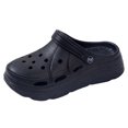 thumbnail image 5 of Rokment Platform Chunky Clogs Garden Shoes for Women with Back Straps Beach Summer Casual Wide Width Closed Toe Arch Support Non Slip Gardening Work Barefoot Water Sandals Black Size 5.5, 5 of 6