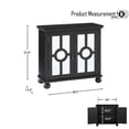 thumbnail image 6 of OakvillePark Newhalem Wood Storage Accent Cabinet, Black, 6 of 6