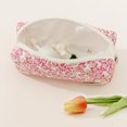 thumbnail image 3 of Pencil Case, Flower Print Pencil Case, Small Flower Pencil Pouch, Pen Pouch Portable Storage Bag, Used for Makeup Bags, Wallets, Travel, Easy to Carry (Red), 3 of 7