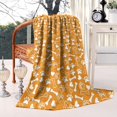 thumbnail image 2 of Yellow Puppy Dog Food Footprints Blanket,Comfortable Soft Flannel Throw Blanket,All Season,Warm Lightweight Blankets for Sofa Bed Couch Living Room Chair,40"x50", 2 of 4