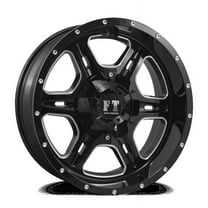 20X10 8-165 Off Road FT-#6054 Gloss Black/Milled Wheel -24/125.7