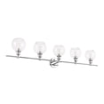 thumbnail image 7 of Gene 5 light Chrome and Clear glass Wall sconce, 7 of 7