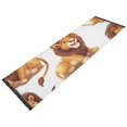 thumbnail image 2 of Cute Happy Cartoon Lions Bedside Runner Rug 2'x 6' Non Slip Carpet Floor Mat Area Rug, 2 of 8